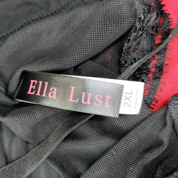 Sheer Lace Bodysuit Eyelash Snap Crotch Teddy - Picture 5 of 5